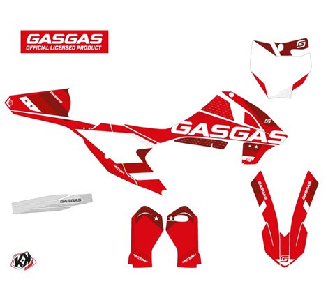 Kit Deco Moto Cross Stella GASGAS MC 65 Rouge