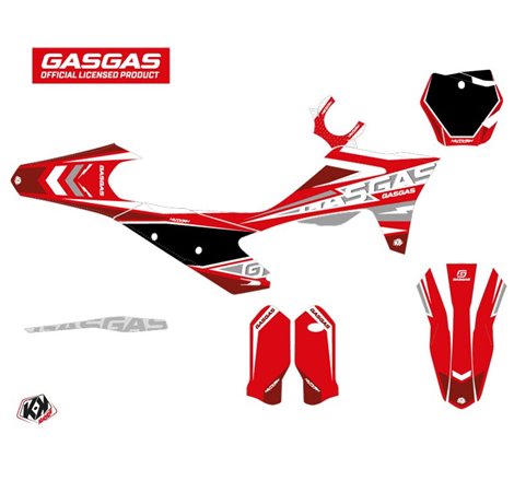 Kit Deco Moto Cross Flash GASGAS MC 125 Rouge