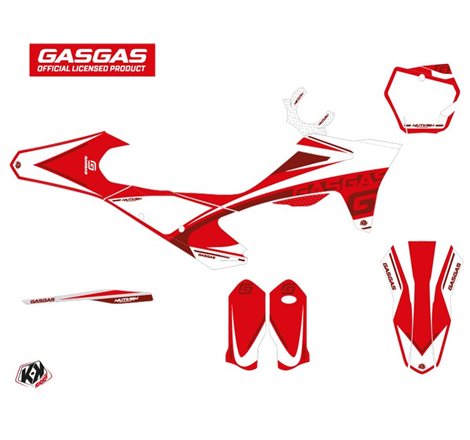 Kit Deco Moto Cross Rush GASGAS MCF 450 Rouge