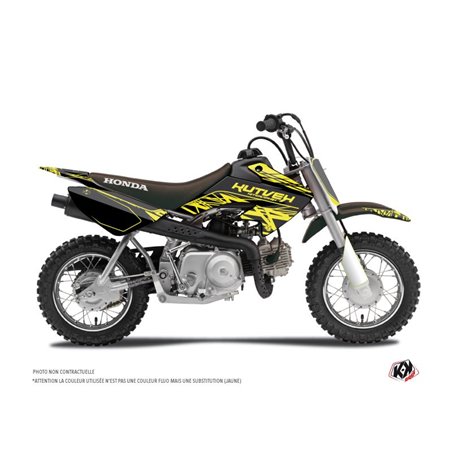 Kit Deco Moto Cross Eraser Fluo Honda 50 CRF Jaune