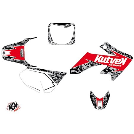 Kit Deco Moto Cross Predator Honda 50 CRF Noir Rouge