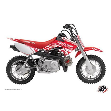 Kit Deco Moto Cross Eraser Honda 50 CRF Blanc Rouge