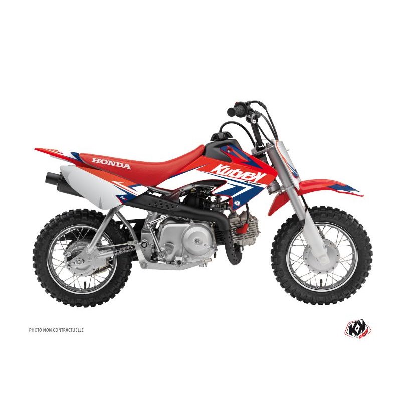 Kit Deco Moto Cross Stage Honda 50 CRF Bleu Rouge