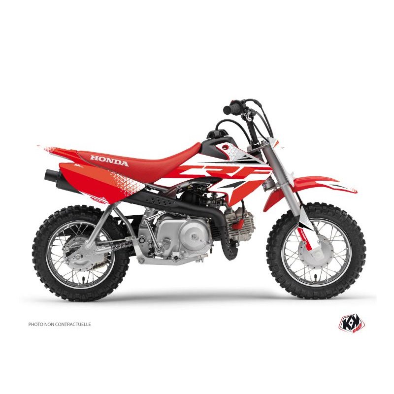 Kit Deco Moto Cross Nasting Honda 50 CRF Blanc Rouge