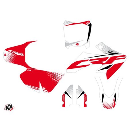 Kit Deco Moto Cross Nasting Honda 50 CRF Blanc Rouge