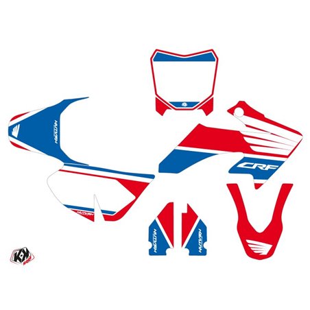 Kit Deco Moto Cross Wing Honda 50 CRF Bleu