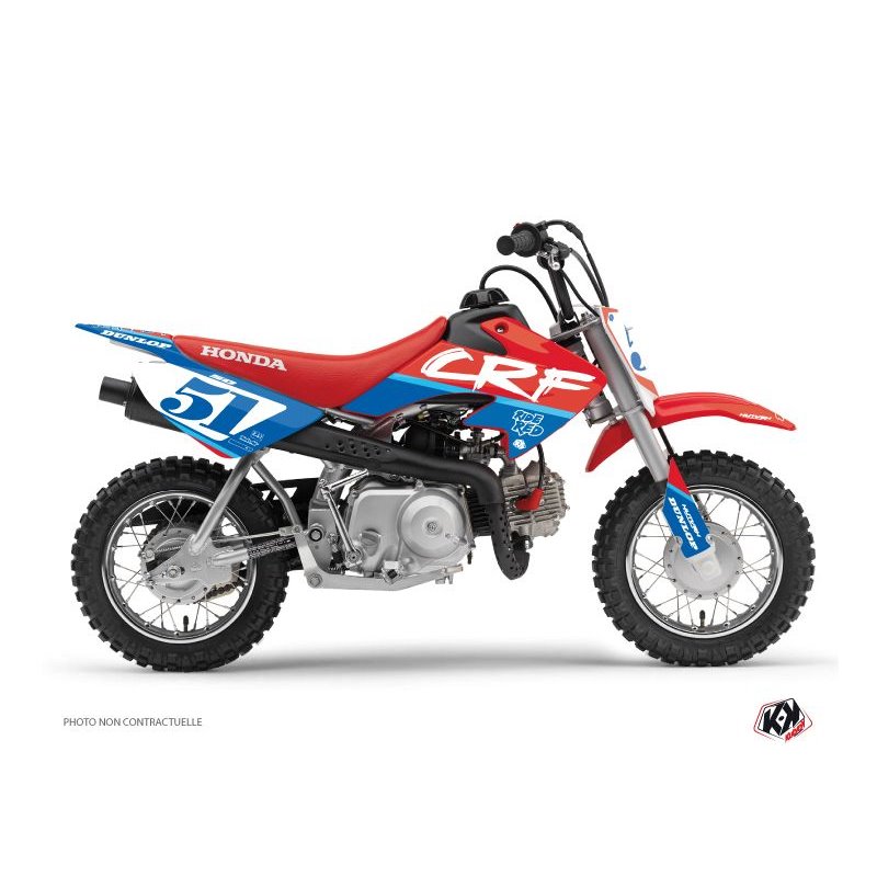 Kit Deco Moto Cross Rask Honda 50 CRF Bleu