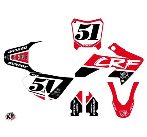 Kit Deco Moto Cross Rask Honda 50 CRF Noir