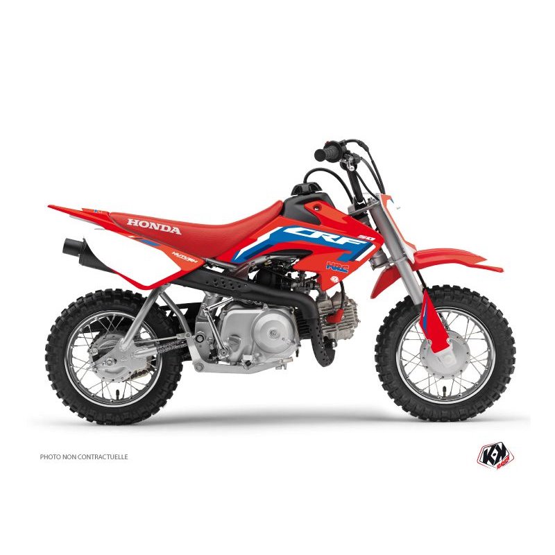 Kit Deco Moto Cross Works Honda 50 CRF Bleu