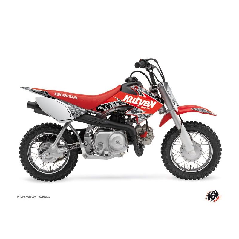 Kit Deco Moto Cross Predator Honda 50 CRF Noir Rouge