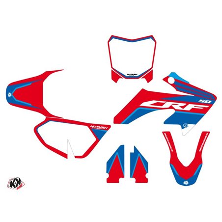 Kit Deco Moto Cross Dyna Honda 50 CRF Bleu