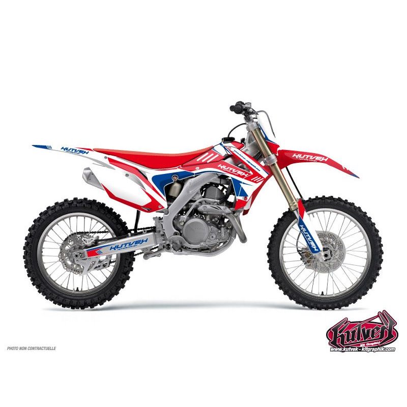 Kit Deco Moto Cross Chrono Honda 85 CR Bleu