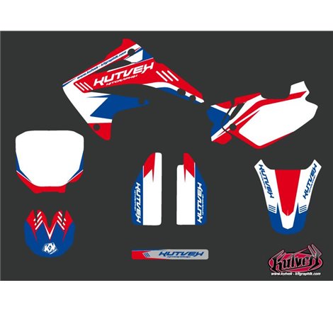 Kit Deco Moto Cross Chrono Honda 85 CR Bleu