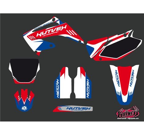 Kit Deco Moto Cross Chrono Honda 125 CR Bleu