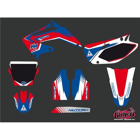 Kit Deco Moto Cross Pulsar Honda 125 CR Bleu