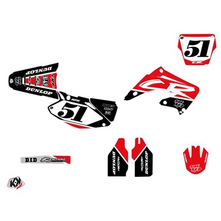 Kit Deco Moto Cross Dyna Honda 125 CR Noir