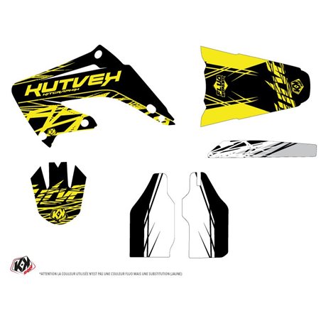 Kit Deco Moto Cross Eraser Fluo Honda 125 CR Jaune