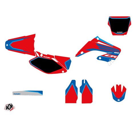 Kit Deco Moto Cross Dyna Honda 125 CR Bleu