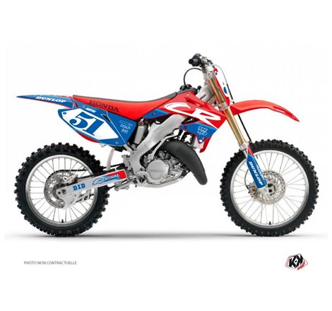 Kit Deco Moto Cross Rask Honda 125 CR Bleu