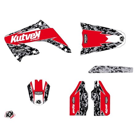 Kit Deco Moto Cross Predator Honda 125 CR Noir Rouge