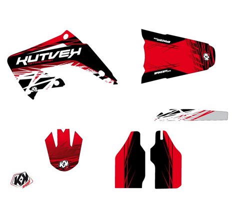 Kit Deco Moto Cross Eraser Honda 125 CR Rouge Blanc