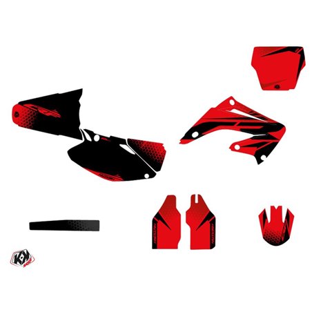 Kit Deco Moto Cross Nasting Honda 125 CR Rouge Noir