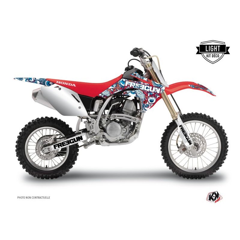 Kit Deco Moto Cross Freegun Eyed Honda 125 CR Rouge Bleu