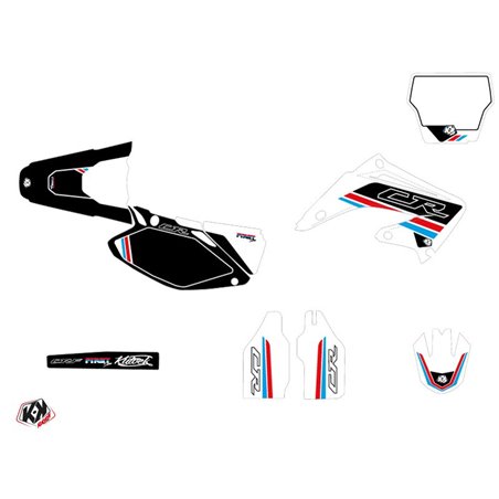 Kit Deco Moto Cross First Honda 125 CR Blanc