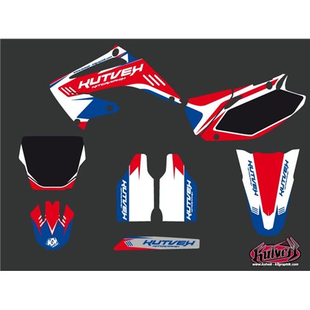 Kit Deco Moto Cross Chrono Honda 125 CR Bleu