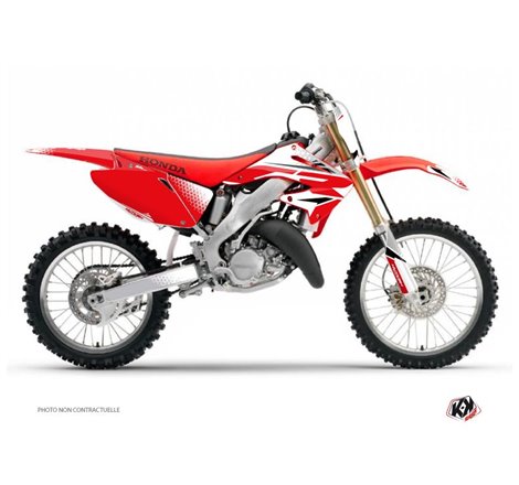 Kit Deco Moto Cross Nasting Honda 125 CR Blanc Rouge