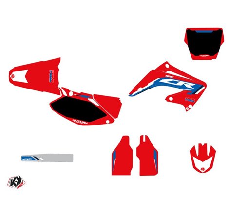 Kit Deco Moto Cross Works Honda 125 CR Bleu