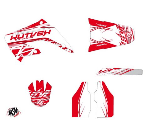 Kit Deco Moto Cross Eraser Honda 125 CR Blanc Rouge