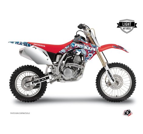 Kit Deco Moto Cross Freegun Eyed Honda 125 CR Rouge Bleu