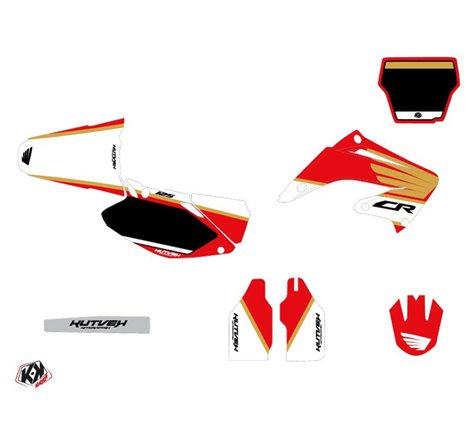 Kit Deco Moto Cross Wing Honda 125 CR Blanc