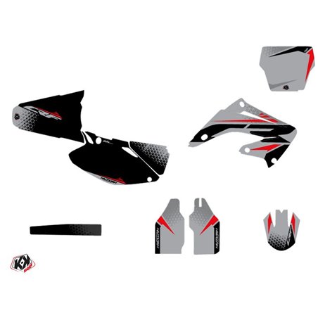 Kit Deco Moto Cross Nasting Honda 125 CR Gris Rouge