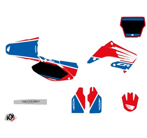 Kit Deco Moto Cross Wing Honda 125 CR Bleu