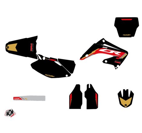 Kit Deco Moto Cross Works Honda 125 CR Noir