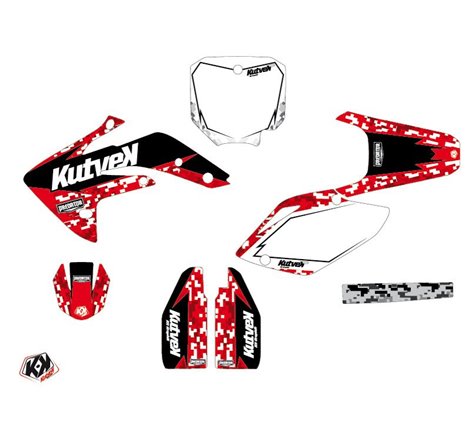 Kit Deco Moto Cross Predator Honda 150 CRF Rouge