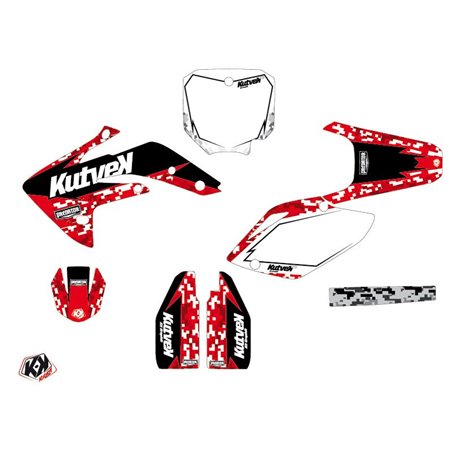 Kit Deco Moto Cross Predator Honda 150 CRF Rouge