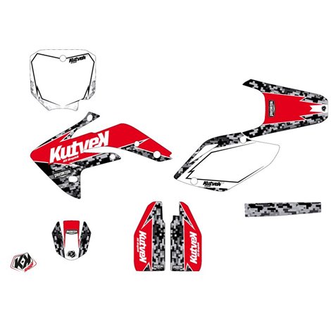 Kit Deco Moto Cross Predator Honda 150 CRF Noir Rouge