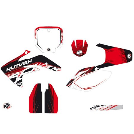 Kit Deco Moto Cross Eraser Honda 150 CRF Rouge Blanc