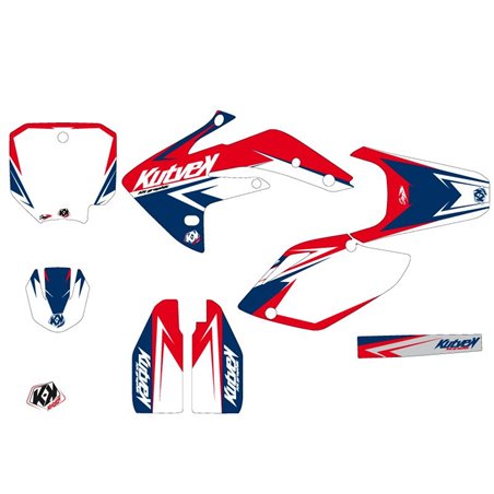 Kit Deco Moto Cross Stage Honda 150 CRF Bleu Rouge