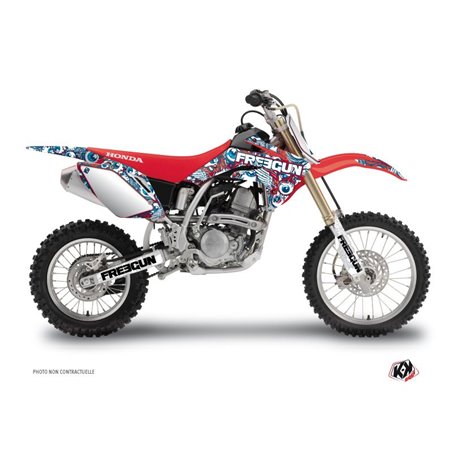 Kit Deco Moto Cross Freegun Eyed Honda 150 CRF Rouge Bleu