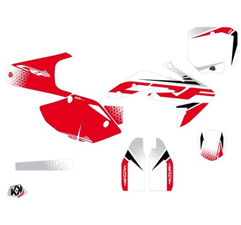 Kit Deco Moto Cross Nasting Honda 150R CRF Blanc Rouge