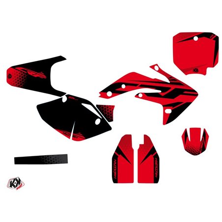 Kit Deco Moto Cross Nasting Honda 150R CRF Rouge Noir