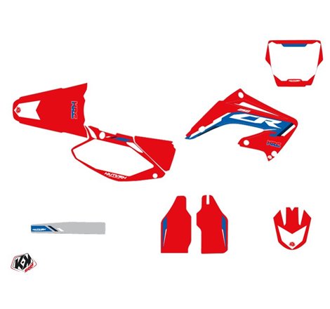 Kit Deco Moto Cross Works Honda 250 CR Bleu