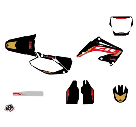 Kit Deco Moto Cross Works Honda 250 CR Noir