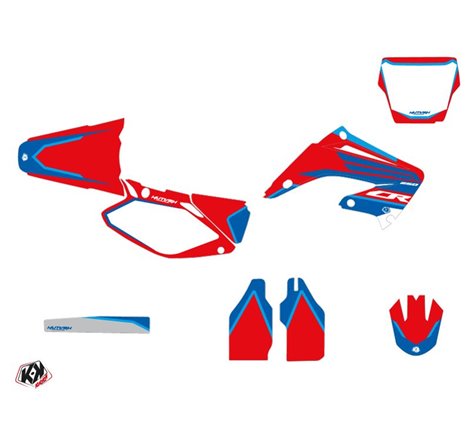 Kit Deco Moto Cross Dyna Honda 250 CR Bleu