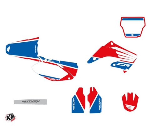 Kit Deco Moto Cross Wing Honda 250 CR Bleu