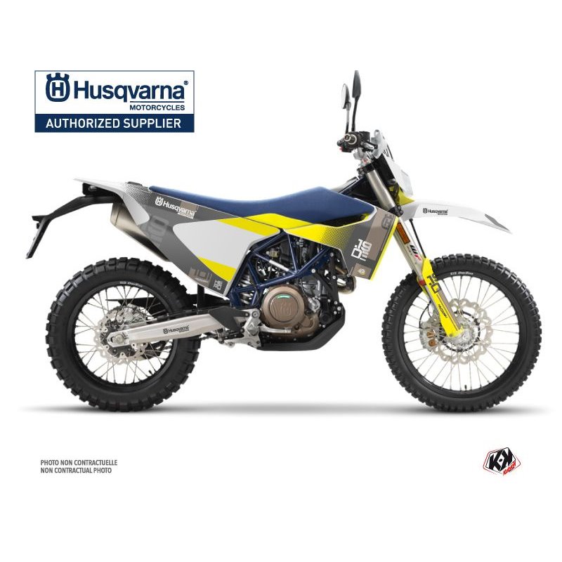 Kit Deco Moto Cross Hero Husqvarna 701 Enduro Gris Jaune